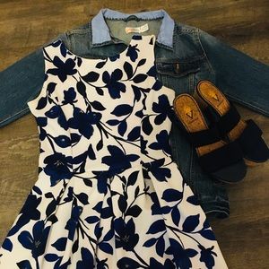 Blue floral dress